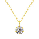一粒 ダイヤモンド 0.1ct ネックレス レディース K18 ゴールド n7979b