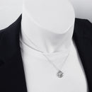 ネックレス メンズ レディース ユニセックス リバーシブル シルバー925 テディベア ぬいぐるみセット ダイヤモンド 誕生石 プレート コインネックレス パールホワイト ベア