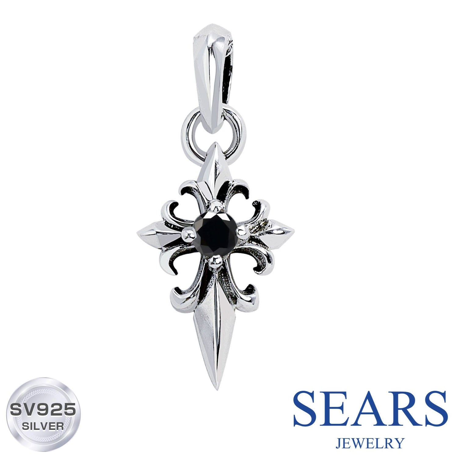 ペンダントトップ ネックレス クロス キュービックジルコニア シルバー925