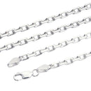 シアーズ あずき 4面カット チェーン ネックレス シルバー sv 925 幅 4.8mm
