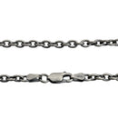 シアーズ あずき 燻し チェーン ネックレス シルバー sv 925 幅 3.5mm