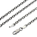 シアーズ あずき 燻し チェーン ネックレス シルバー sv 925 幅 3.5mm