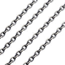 シアーズ あずき 燻し チェーン ネックレス シルバー sv 925 幅 3.5mm