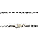 シアーズ あずき 燻し チェーン ネックレス シルバー sv 925 幅 2.3mm