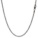 シアーズ あずき 燻し チェーン ネックレス シルバー sv 925 幅 2.3mm