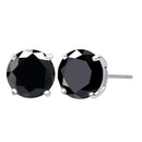 ピアス メンズ レディース ユニセックス ブラック キュービックジルコニア 8mm シルバー925 シルバーピアス