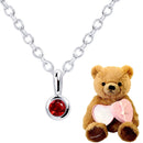 ネックレス レディース テディベア 誕生石 ダイヤモンド 一粒 フクリン 13930-s-tdt-01