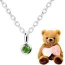 ネックレス レディース テディベア 誕生石 ダイヤモンド 一粒 フクリン 13930-s-tdt-01