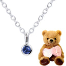 ネックレス レディース テディベア 誕生石 ダイヤモンド 一粒 フクリン 13930-s-tdt-01