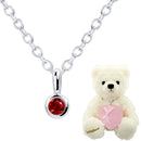 ネックレス レディース テディベア 誕生石 ダイヤモンド 一粒 フクリン 13930-s-tdt-01