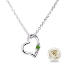 ネックレス レディース ハート ダイヤモンド 誕生石 プリザーブドフラワー 薔薇 ギフトセット 1491-1218