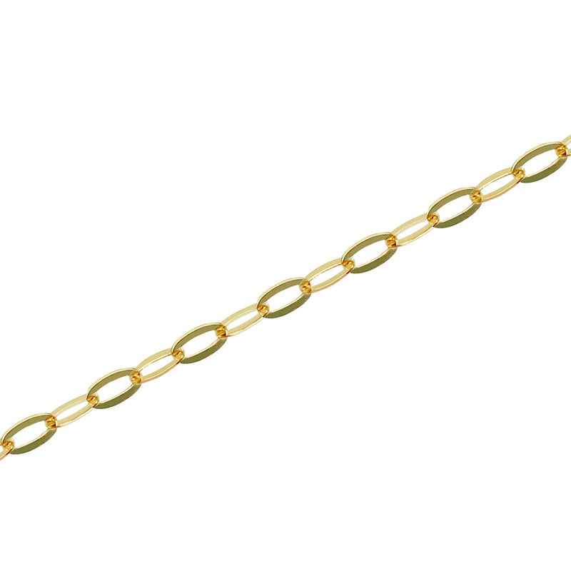 あずきチェーン K18 18金 ゴールドチェーン フラット アズキ 小豆 ネックレス チェーン 1.04mm 40cm 20027801054