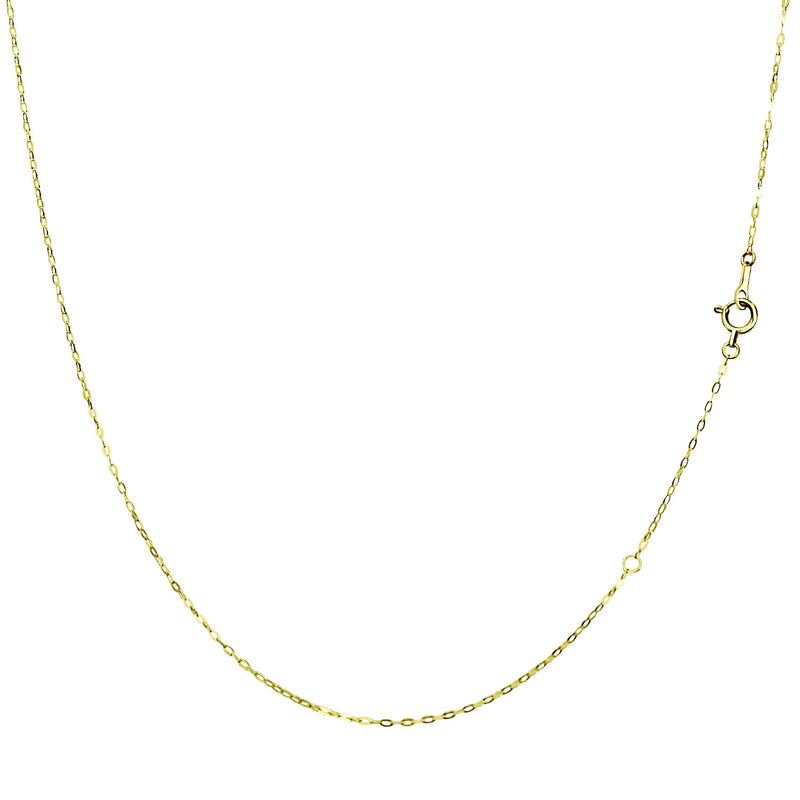 あずきチェーン K18 18金 ゴールドチェーン フラット アズキ 小豆 ネックレス チェーン 1.04mm 40cm 20027801054