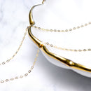 あずきチェーン K18 18金 ゴールドチェーン フラット アズキ 小豆 ネックレス チェーン 1.04mm 40cm 20027801054