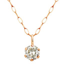 ダイヤモンド ネックレス 一粒 0.1カラット K10 ゴールド シャンパンダイヤ 61355