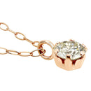 ダイヤモンド ネックレス 一粒 0.1カラット K10 ゴールド シャンパンダイヤ 61355