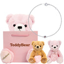 ブレスレット レディース 1粒 誕生石 ダイヤモンド テディベア ぬいぐるみ 付 b6129-tdt-01