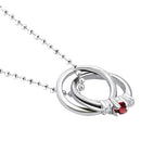 ベビーリング ネックレス レディース ダイヤモンド 12誕生石 2連 リングトップ dr66