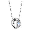 ベビーリング ネックレス レディース ダイヤモンド 12誕生石 2連 リングトップ dr66