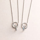 ベビーリング ネックレス レディース ダイヤモンド 12誕生石 2連 リングトップ dr66