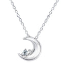ネックレス レディース 月 ダイヤモンド 12誕生石 クレッセントムーン ネックレス e-1625