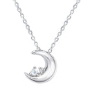 ネックレス レディース 月 ダイヤモンド 12誕生石 クレッセントムーン ネックレス e-1625