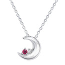 ネックレス レディース 月 ダイヤモンド 12誕生石 クレッセントムーン ネックレス e-1625