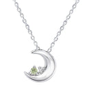 ネックレス レディース 月 ダイヤモンド 12誕生石 クレッセントムーン ネックレス e-1625