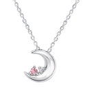 ネックレス レディース 月 ダイヤモンド 12誕生石 クレッセントムーン ネックレス e-1625