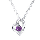 ネックレス レディース オープンハート 誕生石 ネックレス e-1658