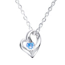 ネックレス レディース オープンハート 誕生石 ネックレス e-1658