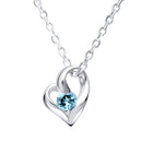 ネックレス レディース オープンハート 誕生石 ネックレス e-1658