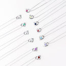 ネックレス レディース オープンハート 誕生石 ネックレス e-1658