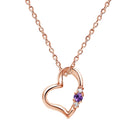 ネックレス レディース  オープンハート ダイヤモンド 誕生石 ネックレス e1491-s