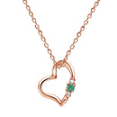 ネックレス レディース  オープンハート ダイヤモンド 誕生石 ネックレス e1491-s