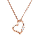 ネックレス レディース  オープンハート ダイヤモンド 誕生石 ネックレス e1491-s