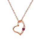 ネックレス レディース  オープンハート ダイヤモンド 誕生石 ネックレス e1491-s