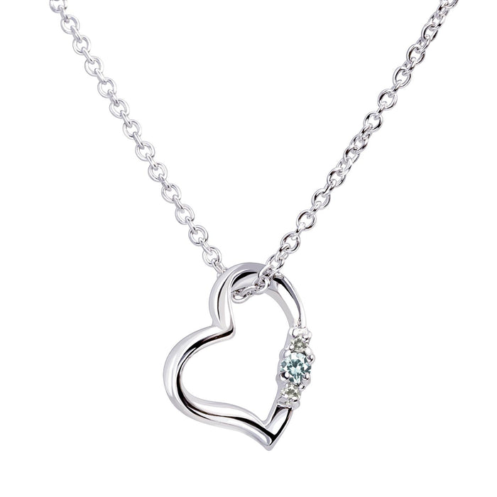 誕生石ラブハートネックレス