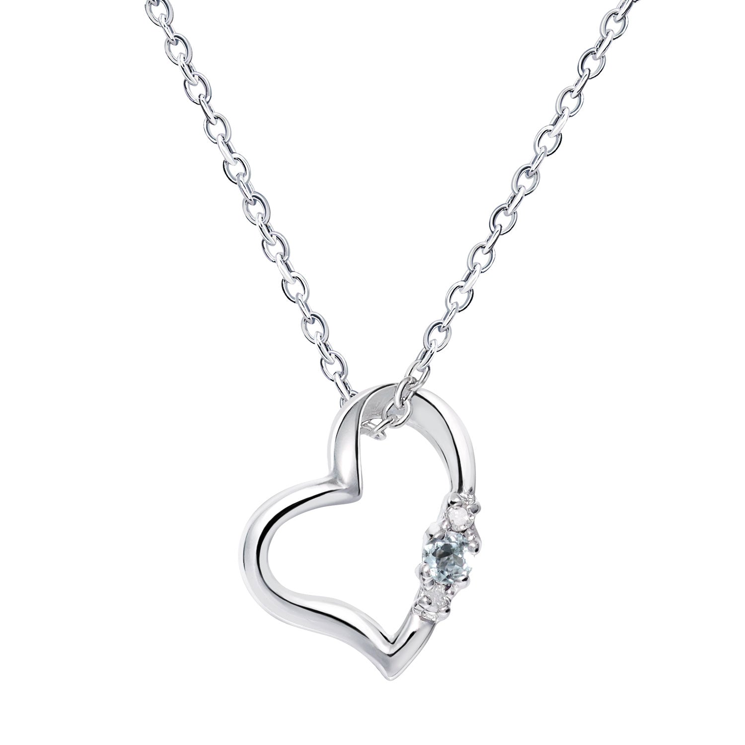 誕生石ラブハートネックレス