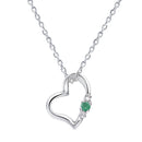 ネックレス レディース  オープンハート ダイヤモンド 誕生石 ネックレス e1491-s