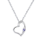 ネックレス レディース  オープンハート ダイヤモンド 誕生石 ネックレス e1491-s