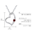 ネックレス レディース ハート ダイヤモンド 誕生石 プリザーブドフラワー 薔薇 ギフトセット 1491-1218