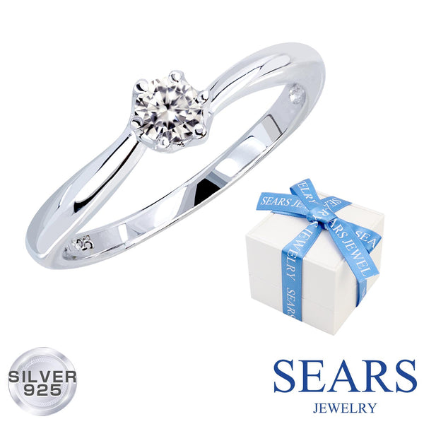 EVER BRILLIANCE プロポーズリング(シルバー) プロポーズリング シルバー 指輪 一粒 キュービックジルコニア