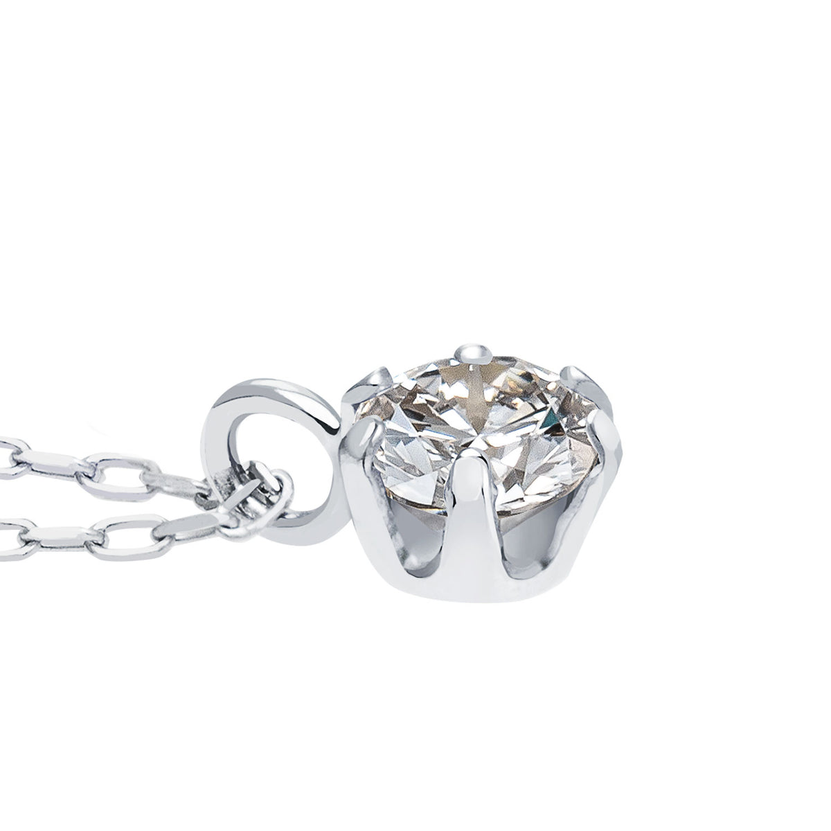 一粒 ダイヤモンド 0.1ct ネックレス レディース K18 ゴールド