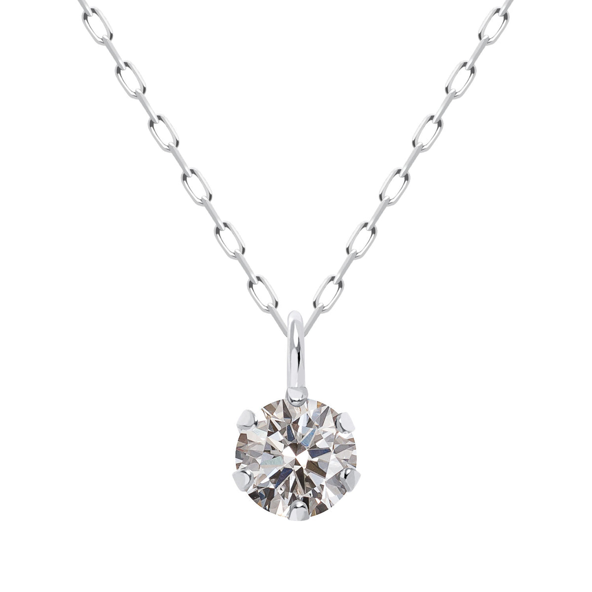 一粒 ダイヤモンド 0.1ct ネックレス レディース K18 ゴールド