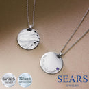 ネックレス メンズ レディース ユニセックス リバーシブル シルバー925 ダイヤモンド 誕生石 プレート コインネックレス