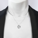 ネックレス メンズ レディース ユニセックス リバーシブル シルバー925 ダイヤモンド 誕生石 プレート コインネックレス