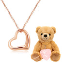 ネックレス レディース テディベア 付き オープンハート p1520-1-tdt-01