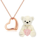 ネックレス レディース テディベア 付き オープンハート p1520-1-tdt-01
