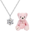 一粒ネックレス レディース テディベア ぬいぐるみ ギフトセット p5412-tdt-01